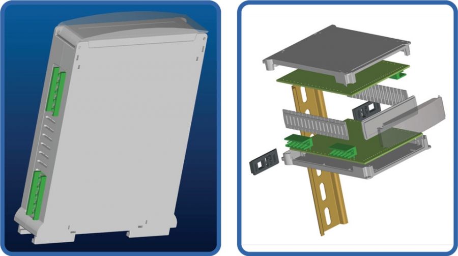 DIN-rail modulkasser 70mm - Enclosures