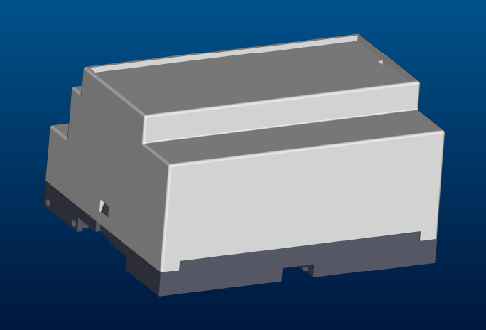 Dual height enclosure din rail enclosures